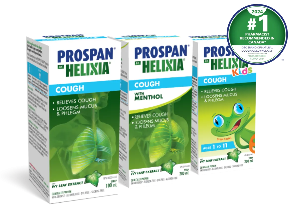 This product may not be right for your patientIntroducingProspan®by Helixia® Prospan®by Helixia®is the clinically proven cough relief that’s effectivefor everyone.